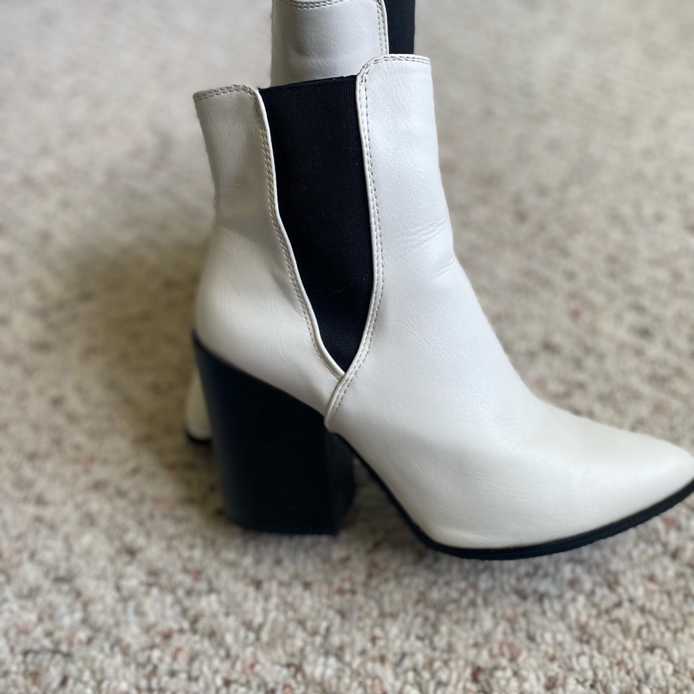 Faux Leather Cowboy Boots